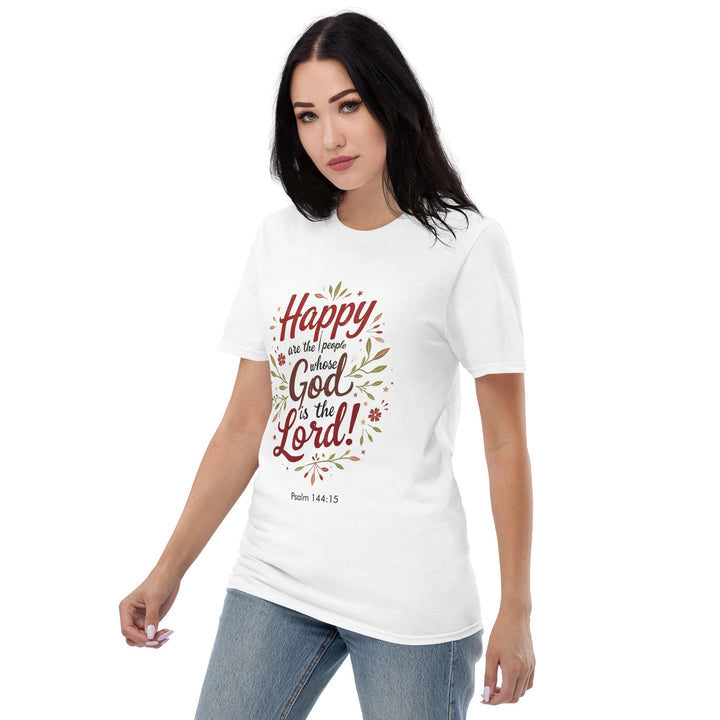 Happy Are The People T-Shirt - Faith Scripture Gift | Gifts Of Words