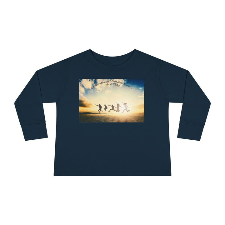 Let the little children come to me |Toddler Long Sleeve Tee - Faith Scripture Gift | Gifts Of Words
