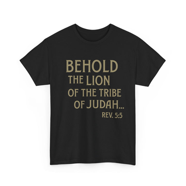 Behold The Lion of Judah Tee - Faith Scripture Gift | Gifts Of Words