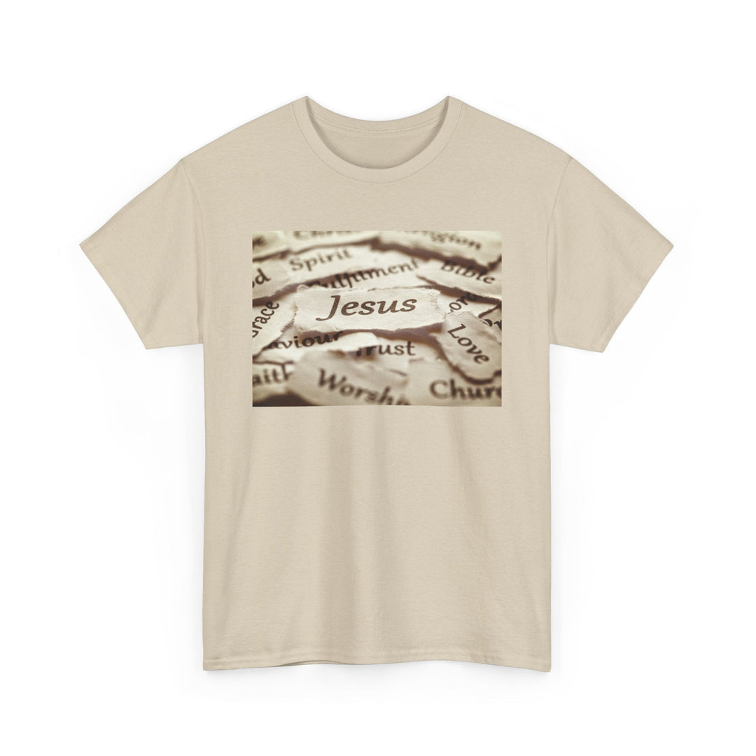 Jesus | Heavy Cotton Tee - Faith Scripture Gift | Gifts Of Words