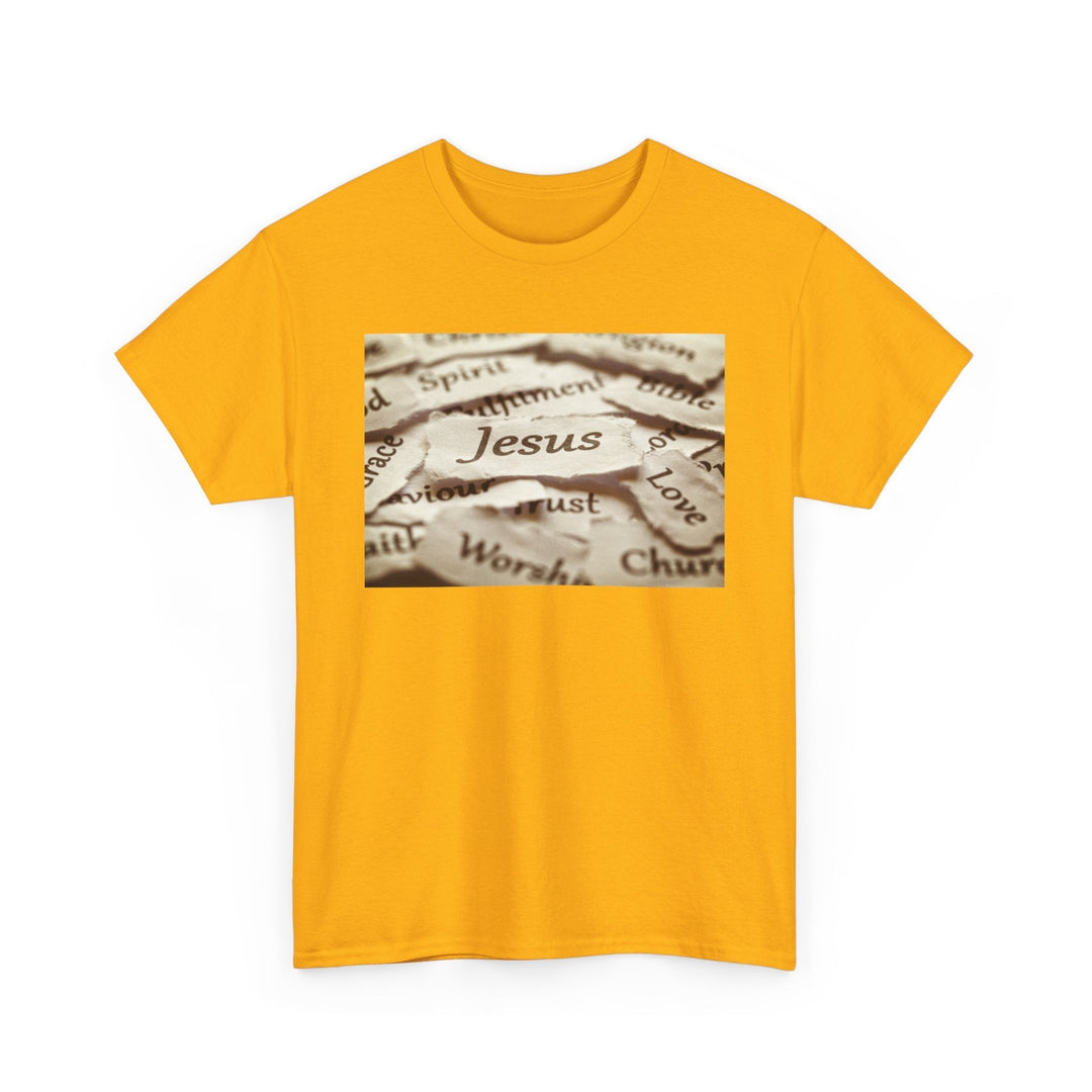 Jesus | Heavy Cotton Tee - Faith Scripture Gift | Gifts Of Words