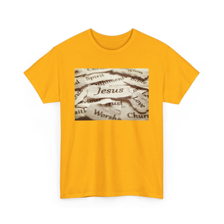 Jesus | Heavy Cotton Tee - Faith Scripture Gift | Gifts Of Words
