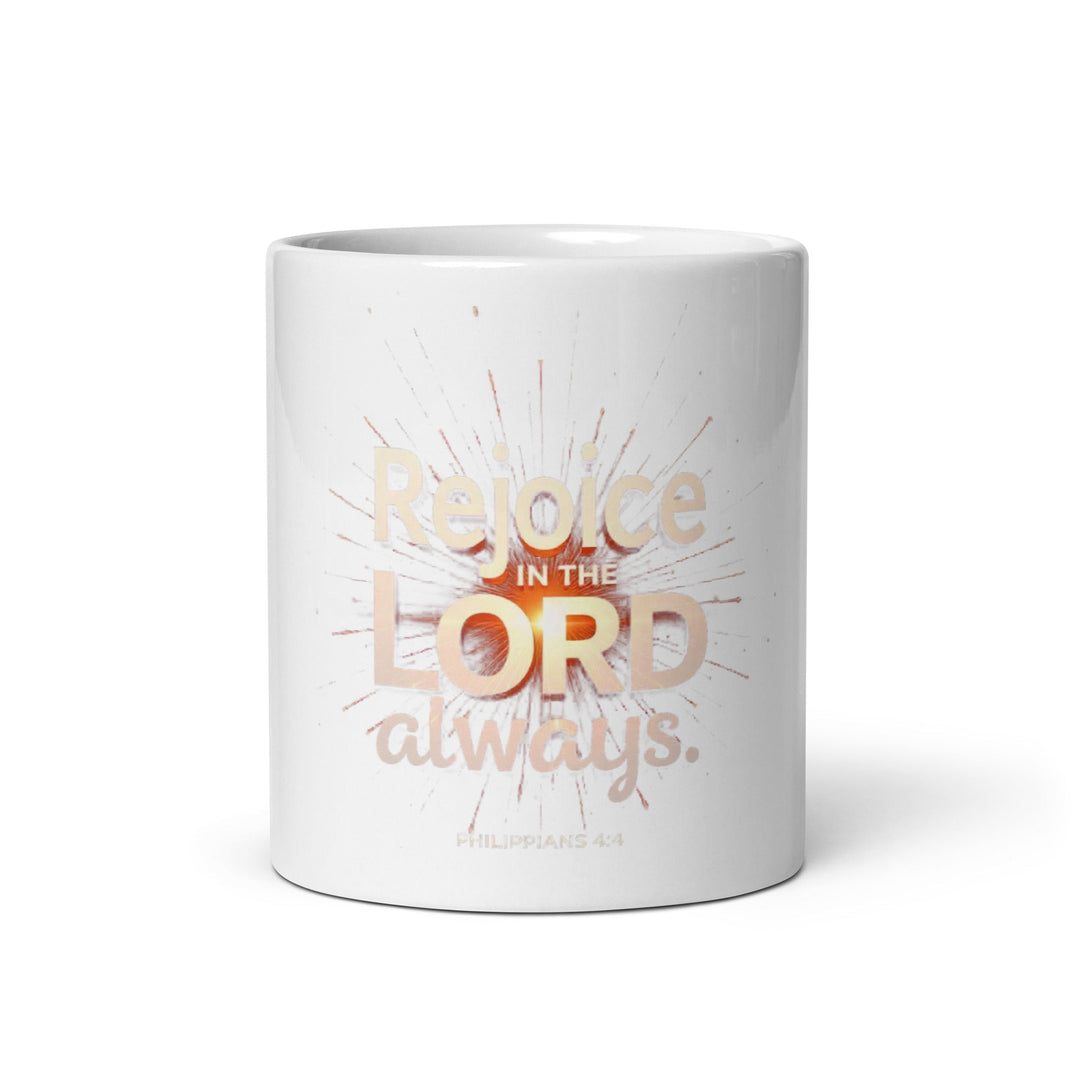 Rejoice in the Lord always Mug - Faith Scripture Gift | Gifts Of Words