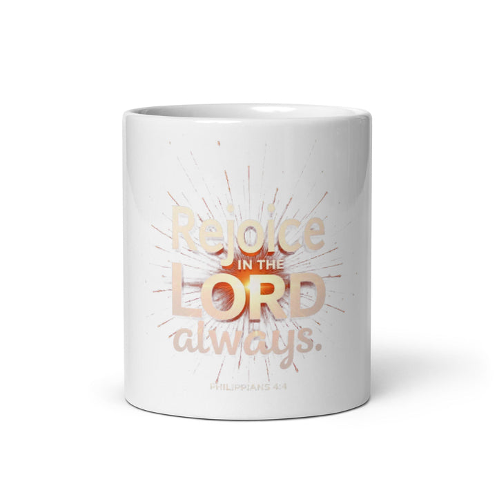 Rejoice in the Lord always Mug - Faith Scripture Gift | Gifts Of Words