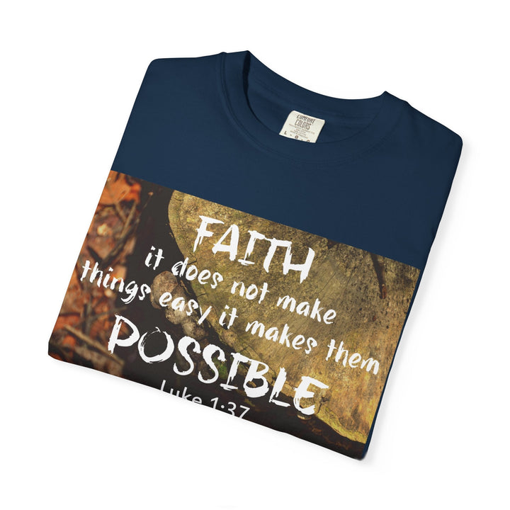Garment-Dyed T-Shirt – Premium Retro Wash Soft Cotton Tee - Faith Scripture Gift | Gifts Of Words