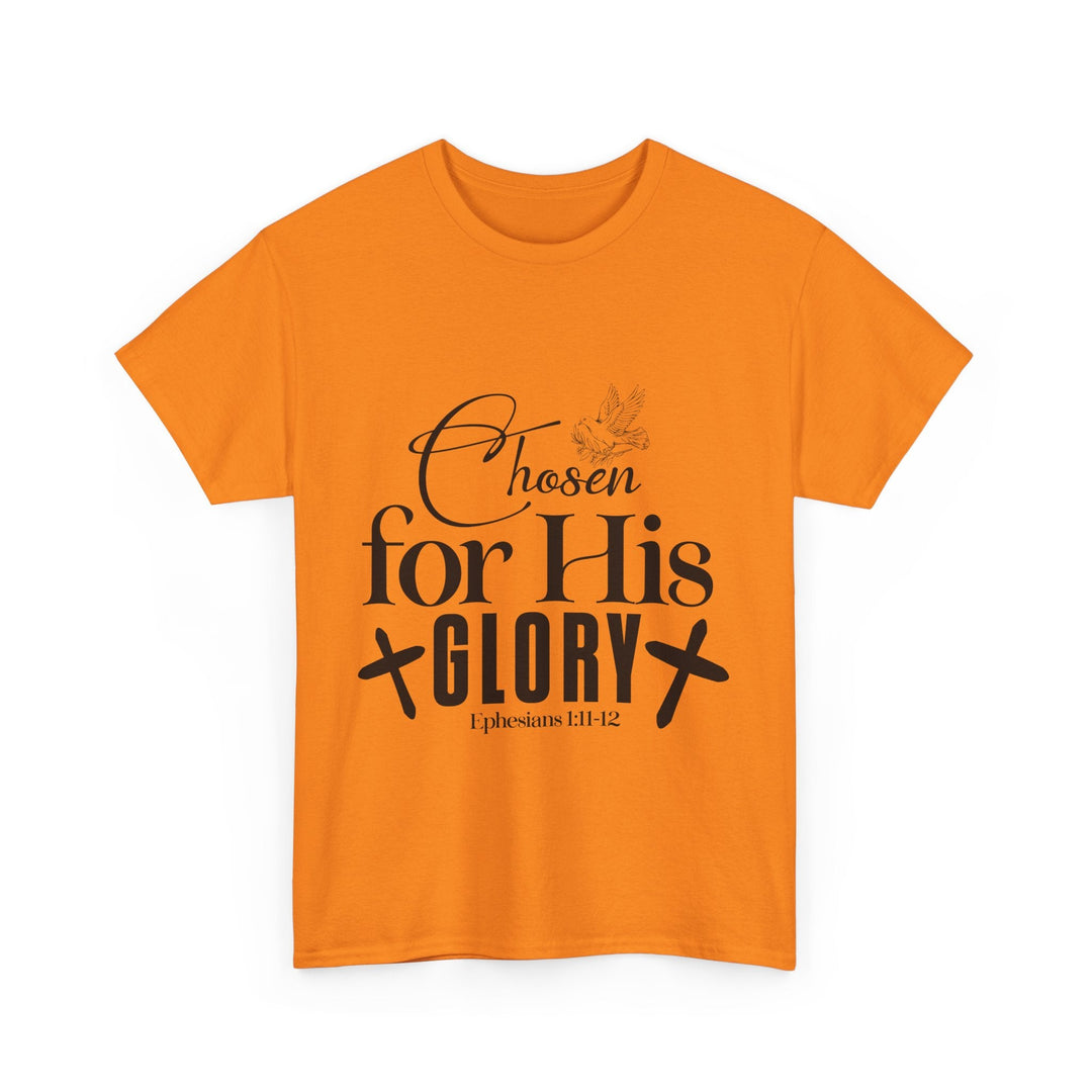 Chosen for His Glory Ephesians 1 11-12 Unisex Heavy Cotton Tee - Faith Scripture Gift | Gifts Of Words
