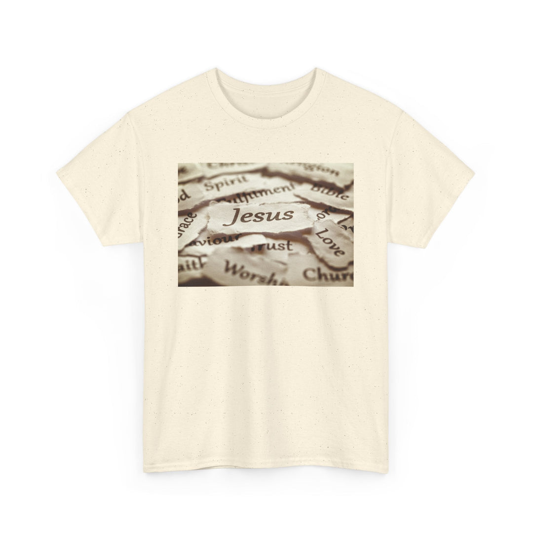 Jesus | Heavy Cotton Tee - Faith Scripture Gift | Gifts Of Words