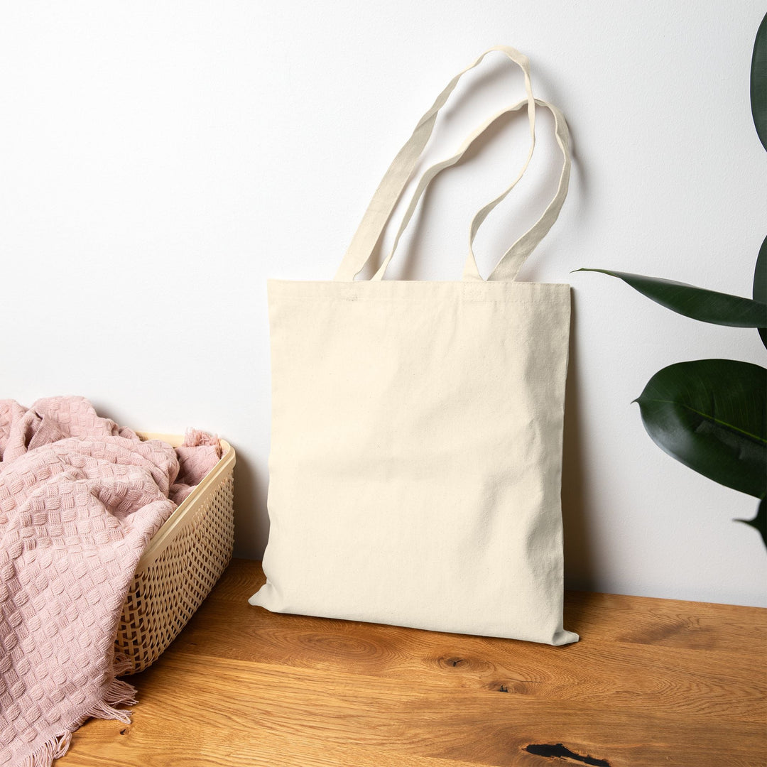Cotton Canvas Tote Bag 15" x 16", Heavy-Duty Fabric, Long Handles, Reusable & Eco-Friendly - Faith Scripture Gift | Gifts Of Words