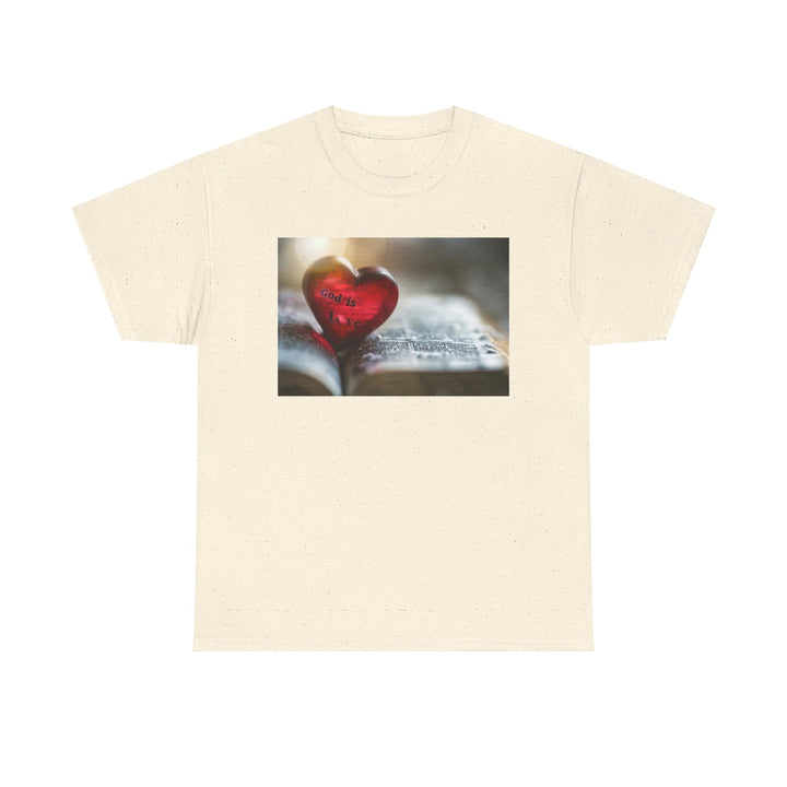 God is Love | Heavy Cotton Tee - Faith Scripture Gift | Gifts Of Words