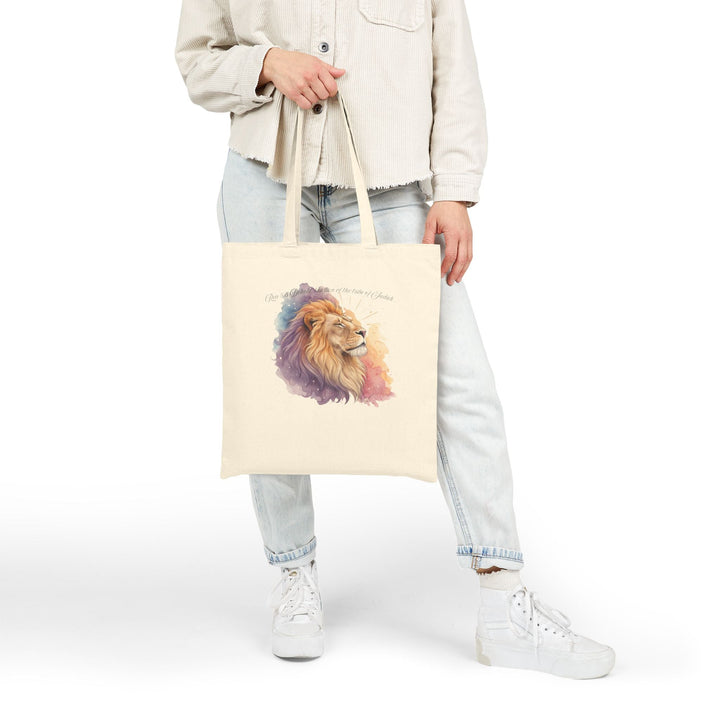 Heavy-Duty Cotton Canvas Tote Bag 15" x 16" Reusable, Long Handles, Eco-Friendly Everyday Carry - Faith Scripture Gift | Gifts Of Words