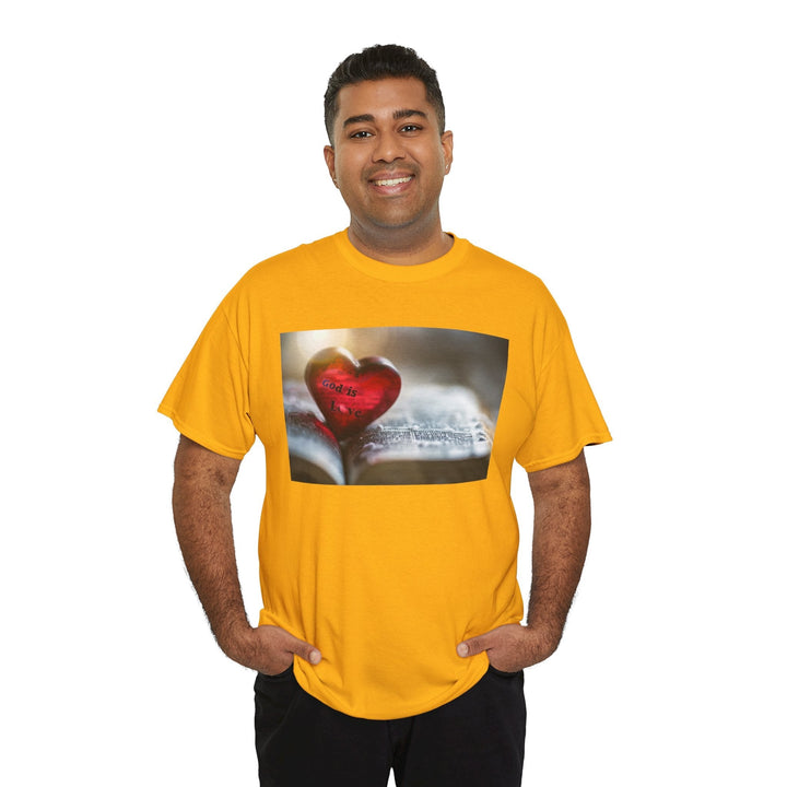 God is Love | Heavy Cotton Tee - Faith Scripture Gift | Gifts Of Words