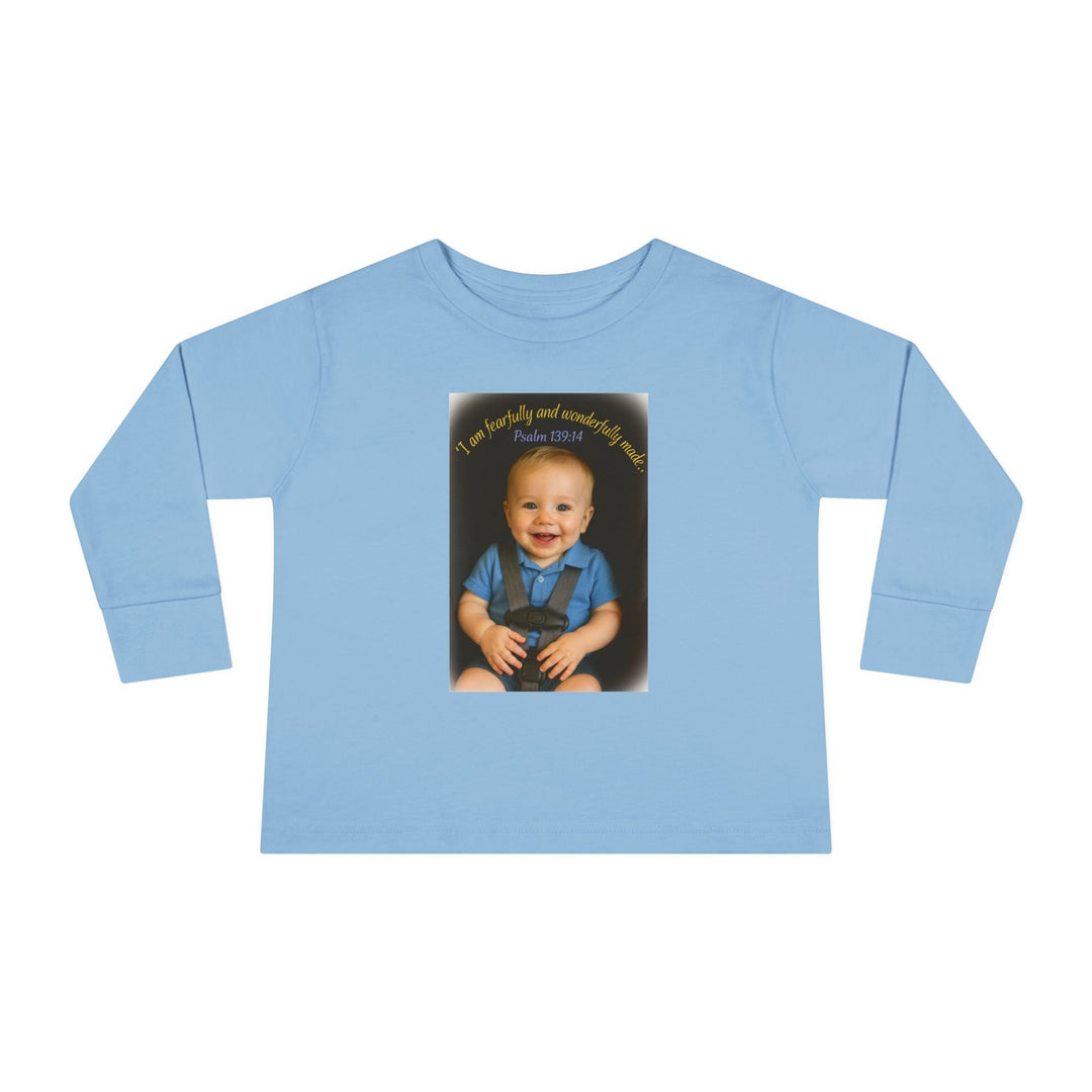 I am fearfally |Toddler Long Sleeve Tee - Faith Scripture Gift | Gifts Of Words