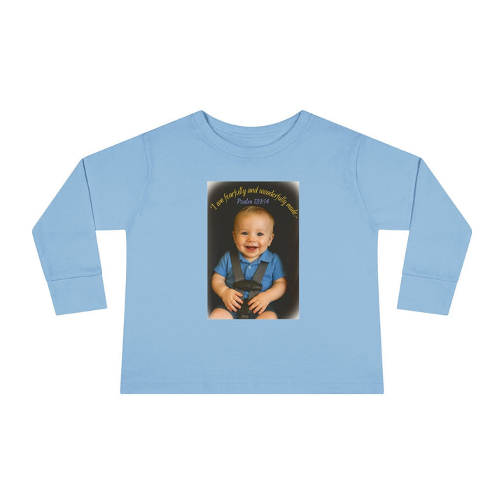 I am fearfally |Toddler Long Sleeve Tee - Faith Scripture Gift | Gifts Of Words