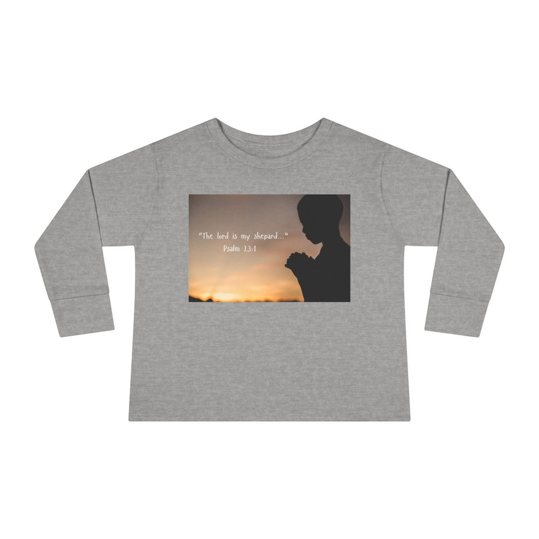 The lord is my shepard |Toddler Long Sleeve Tee - Faith Scripture Gift | Gifts Of Words