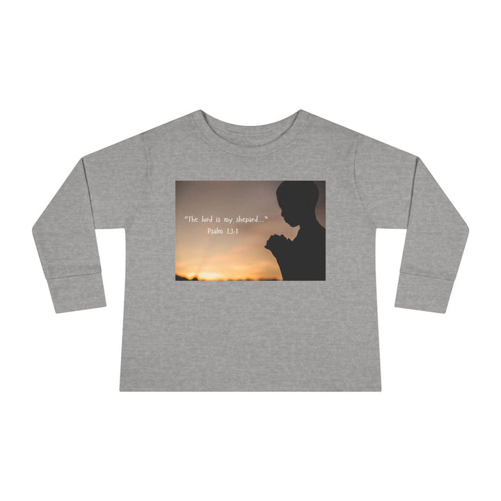 The lord is my shepard |Toddler Long Sleeve Tee - Faith Scripture Gift | Gifts Of Words