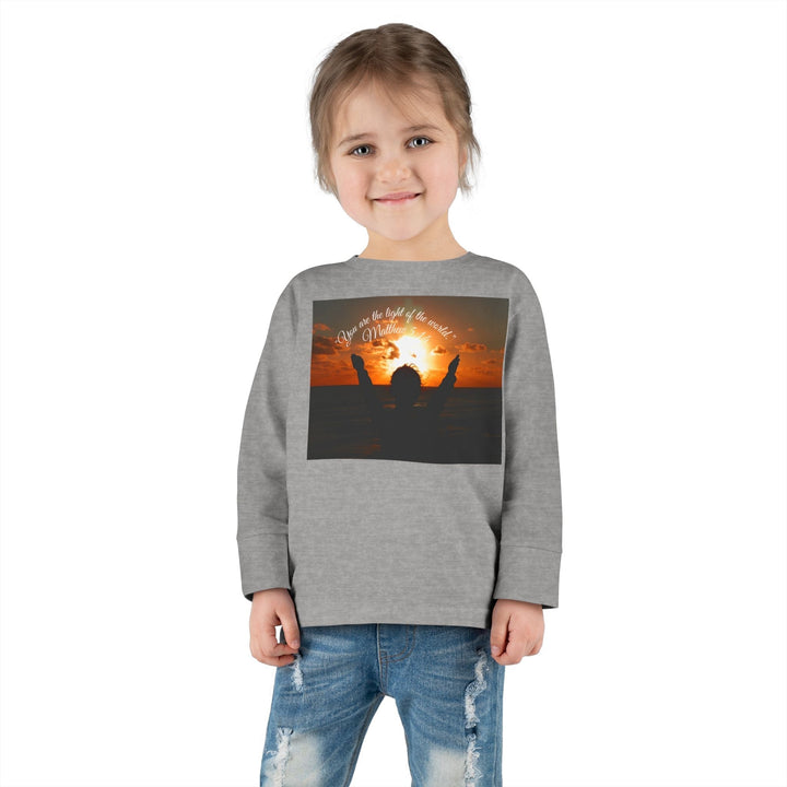 You are the light of the world |Toddler Long Sleeve Tee - Faith Scripture Gift | Gifts Of Words