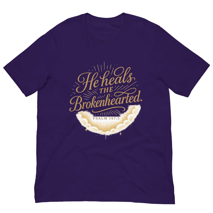 He Heals the Brokenhearted T- Shirt - Faith Scripture Gift | Gifts Of Words