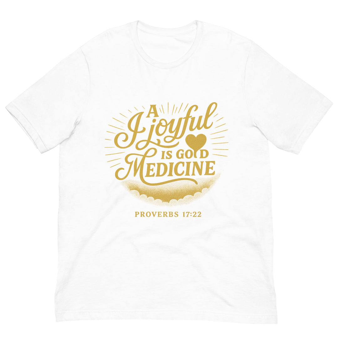 A joyful is a good medicine T-shirt - Faith Scripture Gift | Gifts Of Words