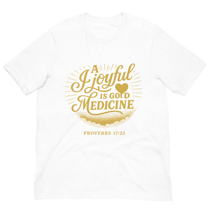 A joyful is a good medicine T-shirt - Faith Scripture Gift | Gifts Of Words