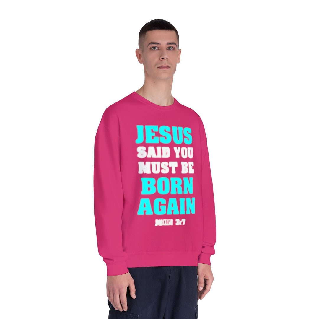 Born Again Crewneck Sweatshirt - Premium Faith Apparel - Faith Scripture Gift | Gifts Of Words