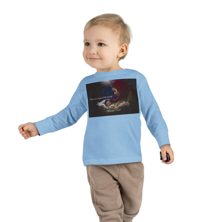 You are the light of the world |Toddler Long Sleeve Tee - Faith Scripture Gift | Gifts Of Words