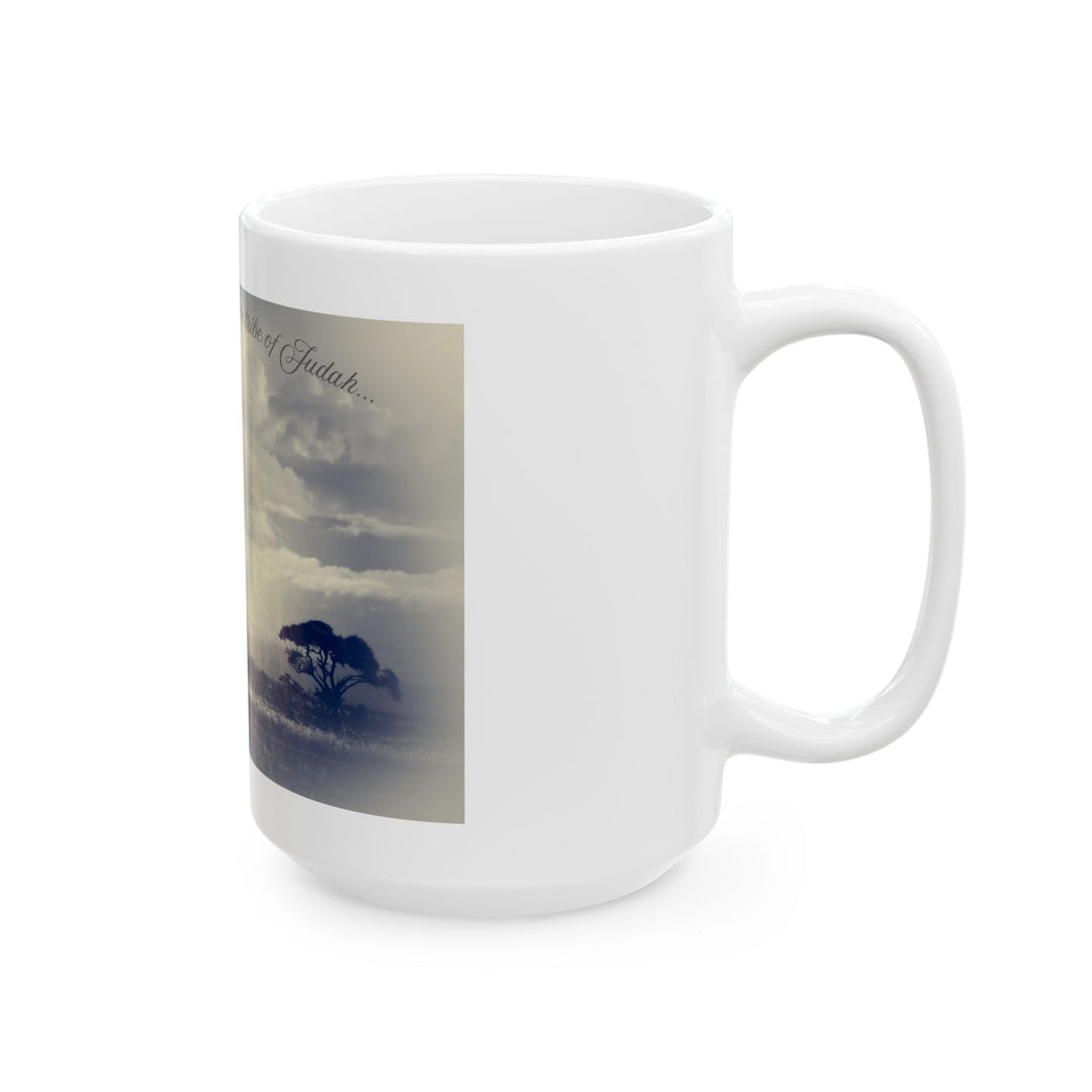 Tribe of Judah Ceramic Mug – Christian Coffee Cup | Lion of Judah Scripture Mug | Spiritual Gift for Men & Women Ceramic Mug, (11oz, 15oz) - Faith Scripture Gift | Gifts Of Words