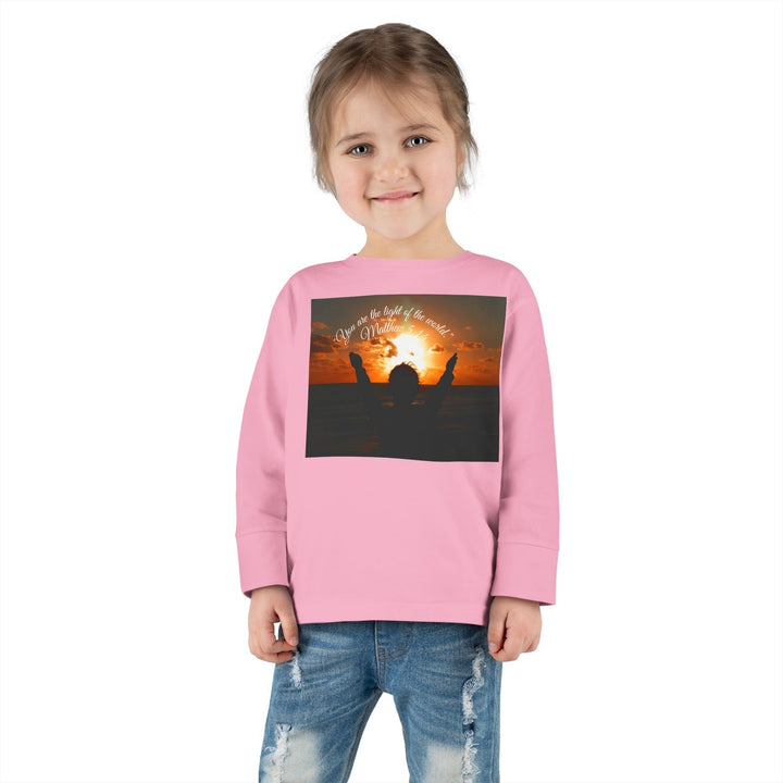 You are the light of the world |Toddler Long Sleeve Tee - Faith Scripture Gift | Gifts Of Words