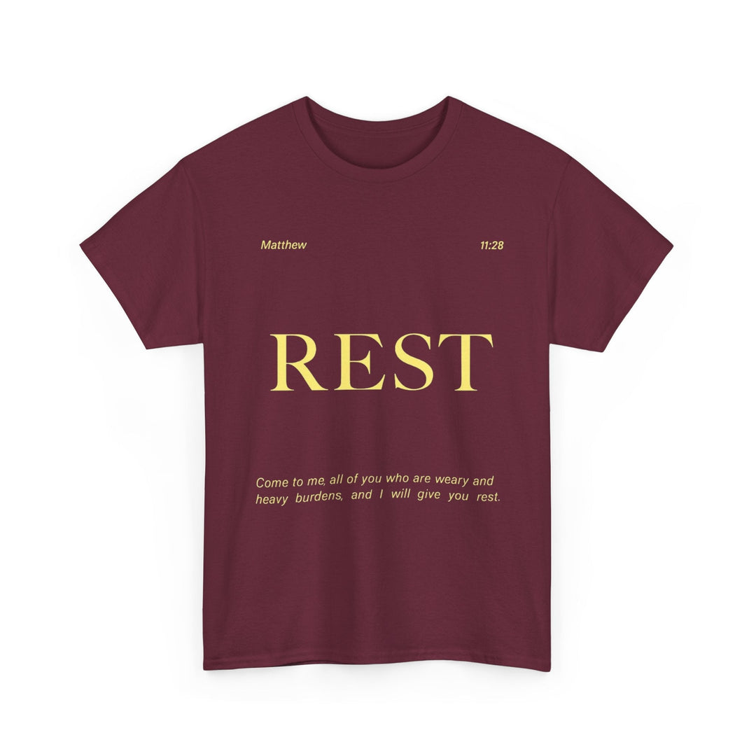 Heavy Cotton Tee Shirt - Premium Weight Durable Classic Fit - Faith Scripture Gift | Gifts Of Words