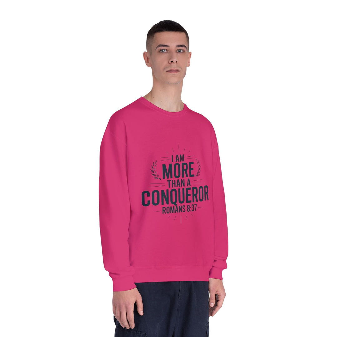 More Than a Conqueror Sweatshirt - Premium Christian Apparel - Faith Scripture Gift | Gifts Of Words