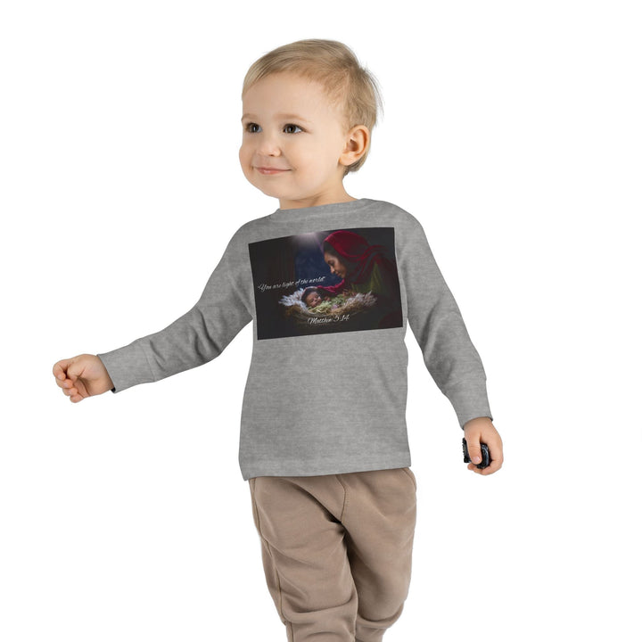 You are the light of the world |Toddler Long Sleeve Tee - Faith Scripture Gift | Gifts Of Words