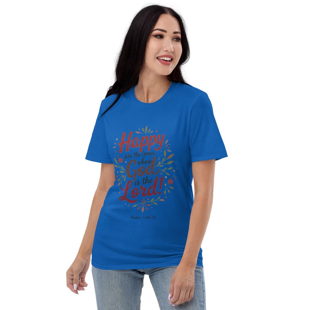 Happy Are The People T-Shirt - Faith Scripture Gift | Gifts Of Words