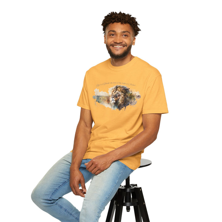 Unisex Christian Lion T-Shirt Rev 5:5 Bible Verse Tee Comfort Colors 1717 Garment-Dyed Shirt  Inspirational Faith Graphic Tee - Faith Scripture Gift | Gifts Of Words