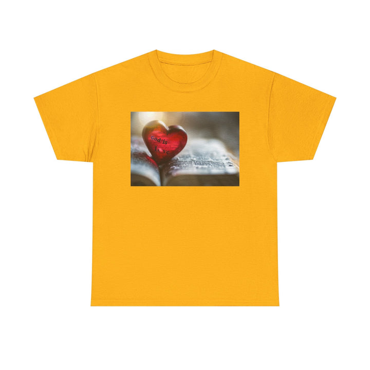 God is Love | Heavy Cotton Tee - Faith Scripture Gift | Gifts Of Words