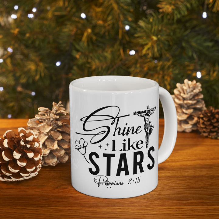 Shine Like Stars Philippians 2 15-01 Ceramic Mug, (11oz, 15oz) - Faith Scripture Gift | Gifts Of Words