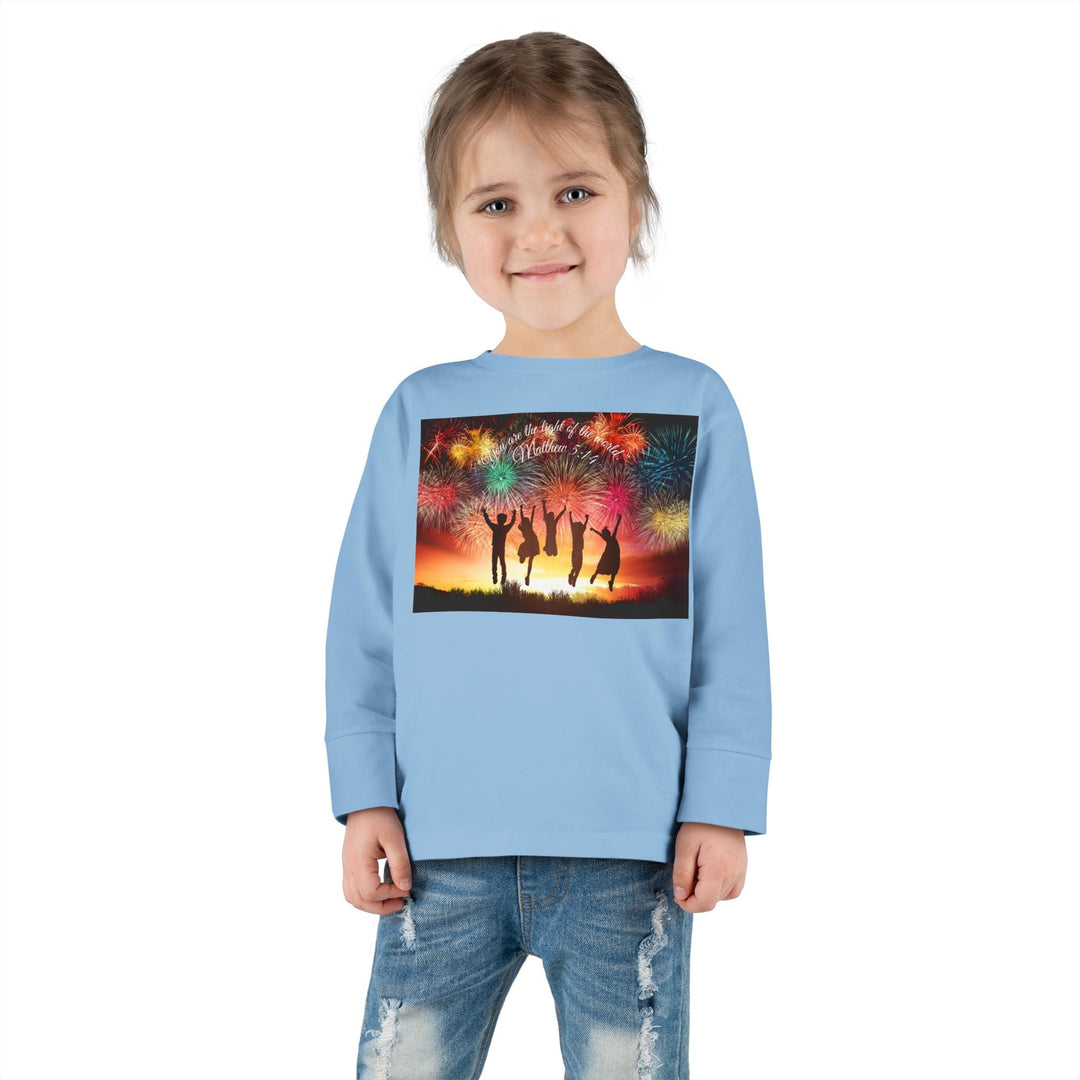 You are the light of the world |Toddler Long Sleeve Tee - Faith Scripture Gift | Gifts Of Words
