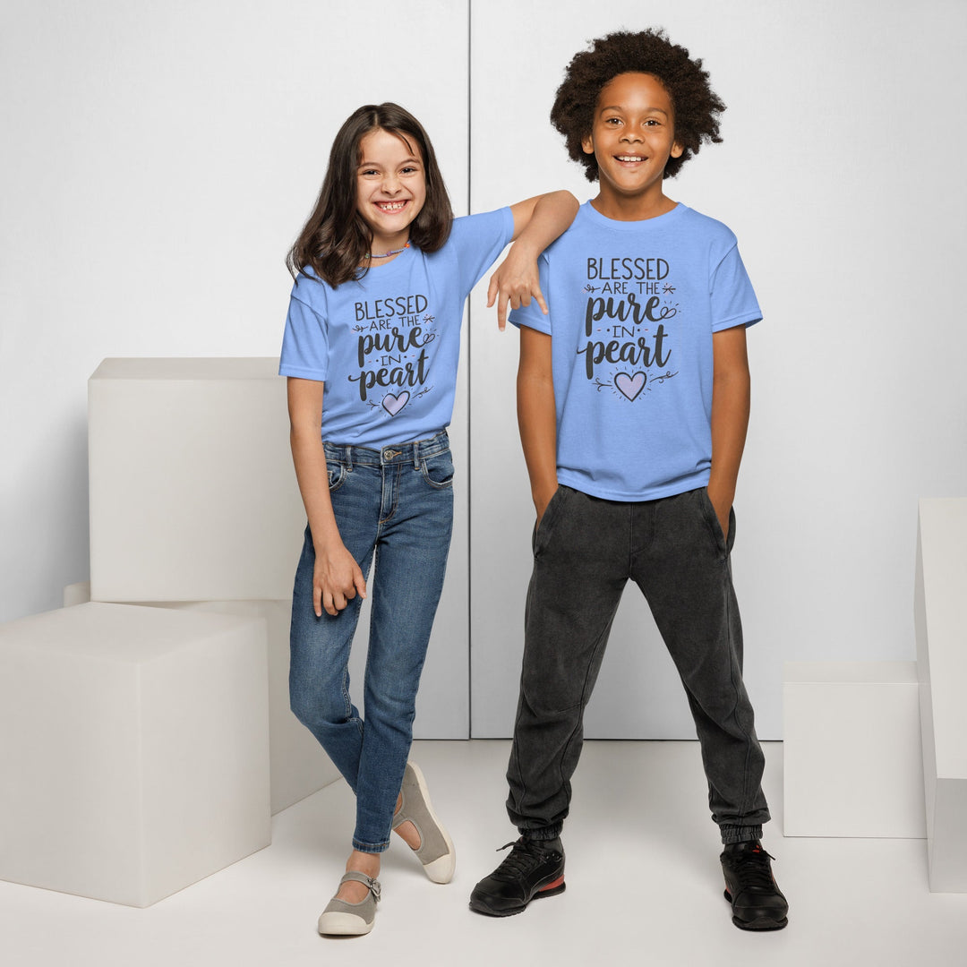 Blessed Are The Pure Heart Youth t-shirt - Faith Scripture Gift | Gifts Of Words