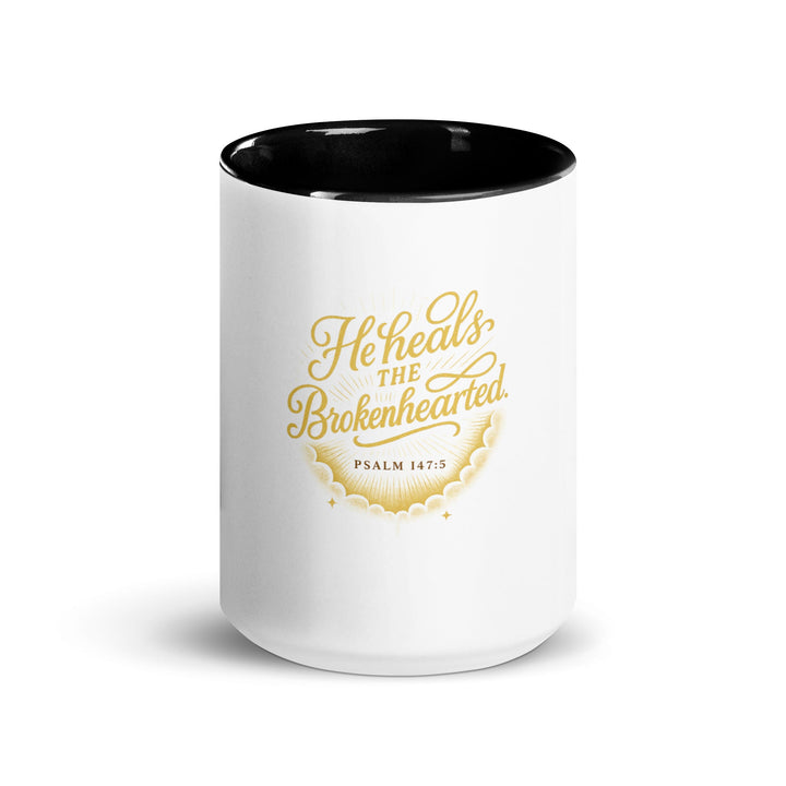 He heals the brokenhearted mug - Faith Scripture Gift | Gifts Of Words