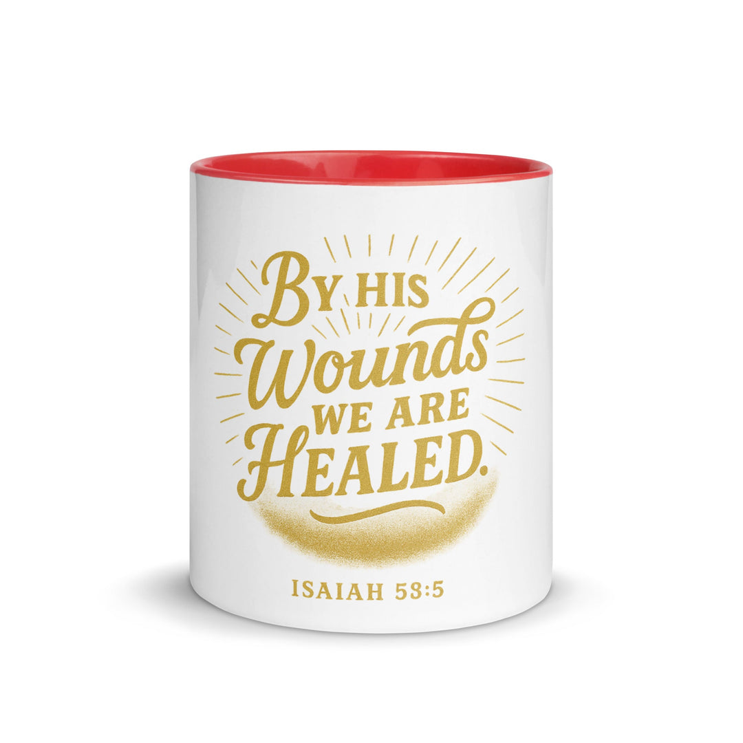 By his wounds we are healed Mug - Faith Scripture Gift | Gifts Of Words