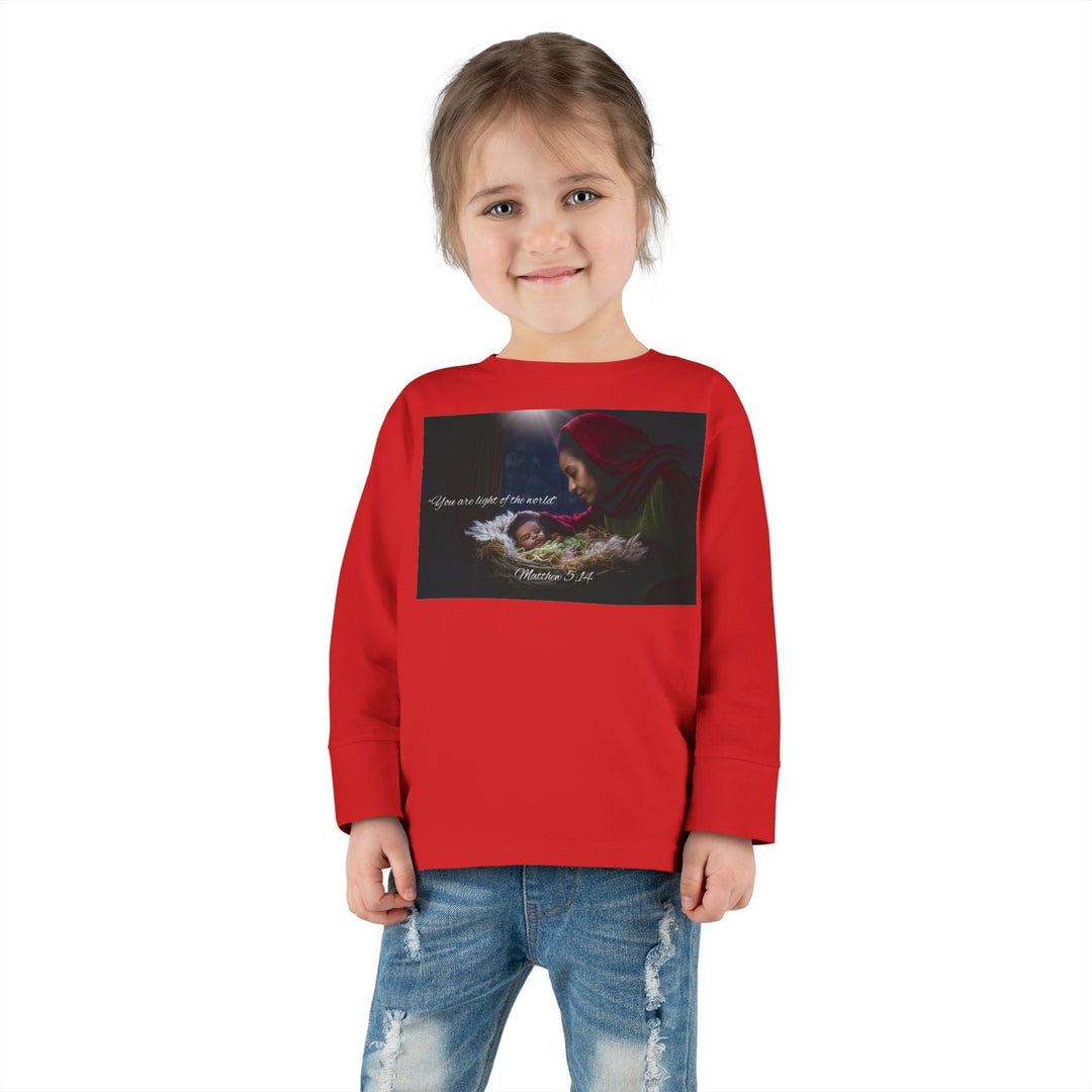 You are the light of the world |Toddler Long Sleeve Tee - Faith Scripture Gift | Gifts Of Words