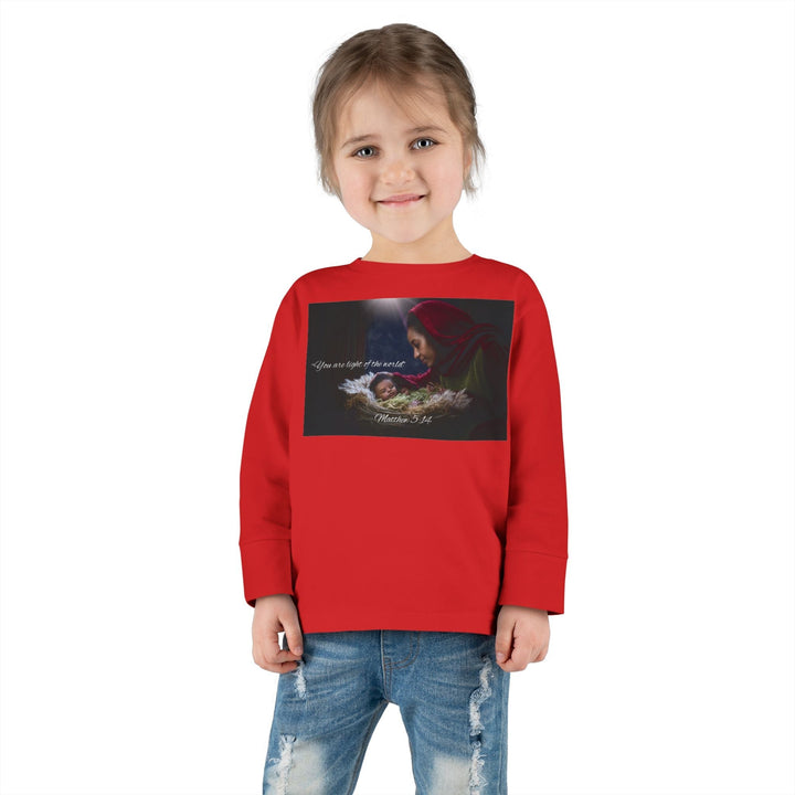 You are the light of the world |Toddler Long Sleeve Tee - Faith Scripture Gift | Gifts Of Words