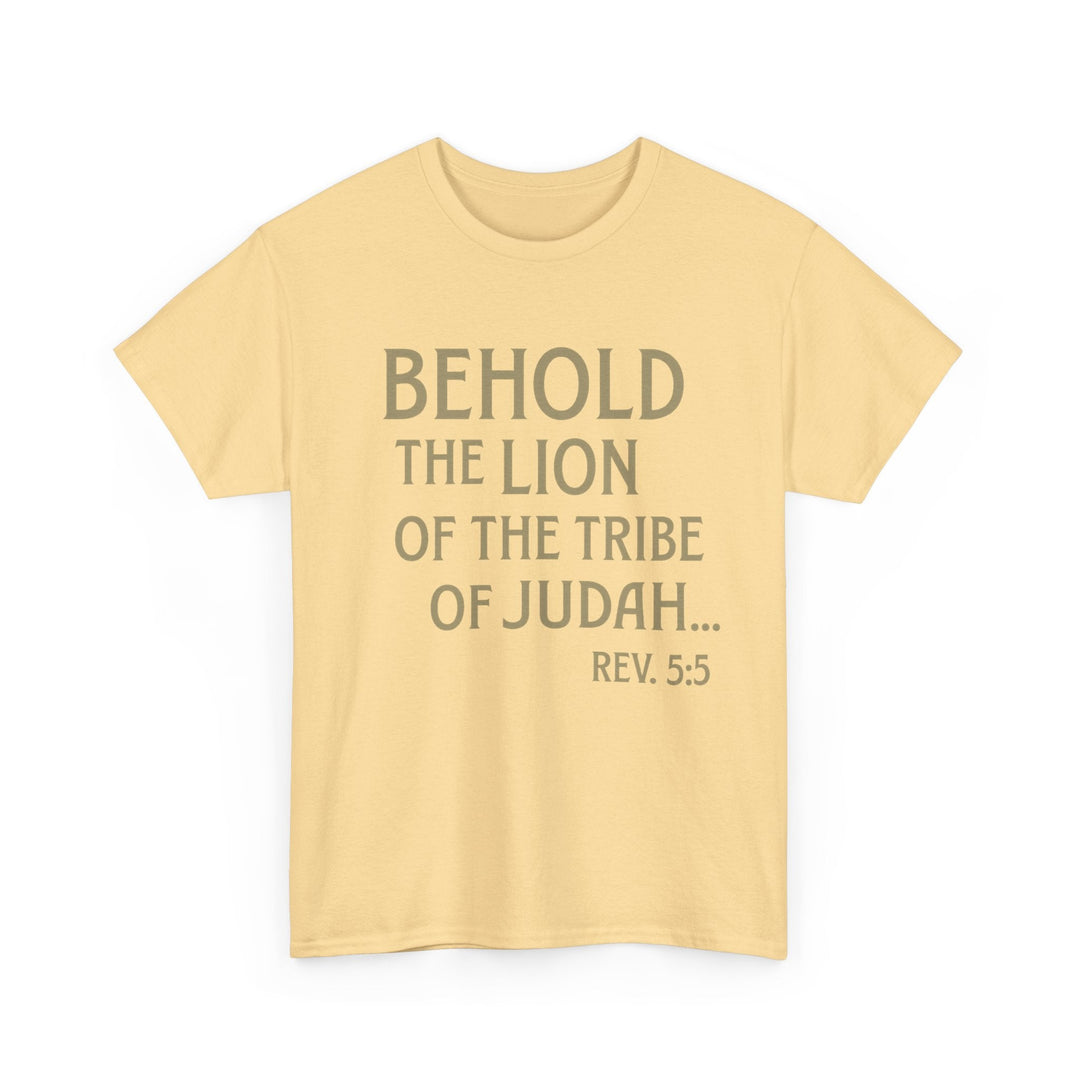 Behold The Lion of Judah Tee - Faith Scripture Gift | Gifts Of Words