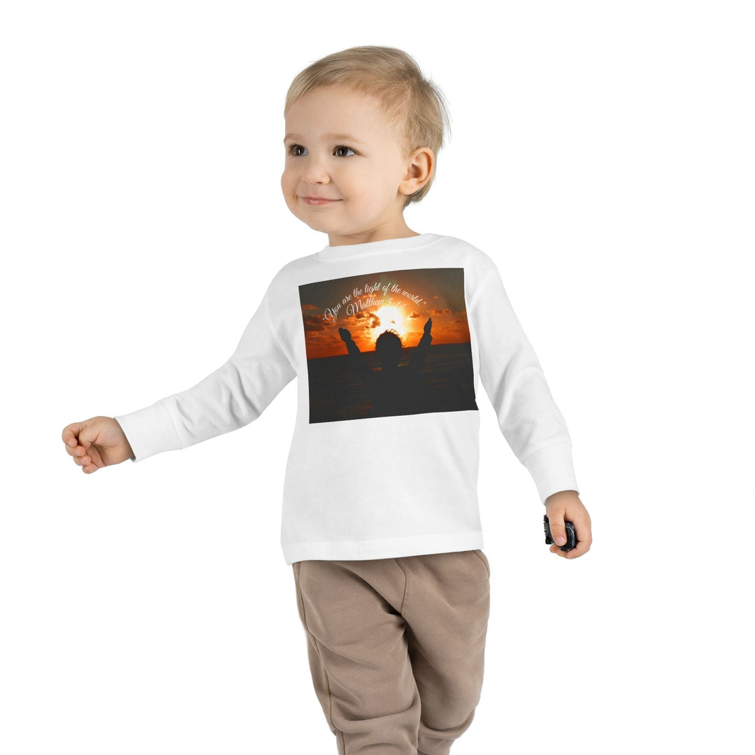 You are the light of the world |Toddler Long Sleeve Tee - Faith Scripture Gift | Gifts Of Words