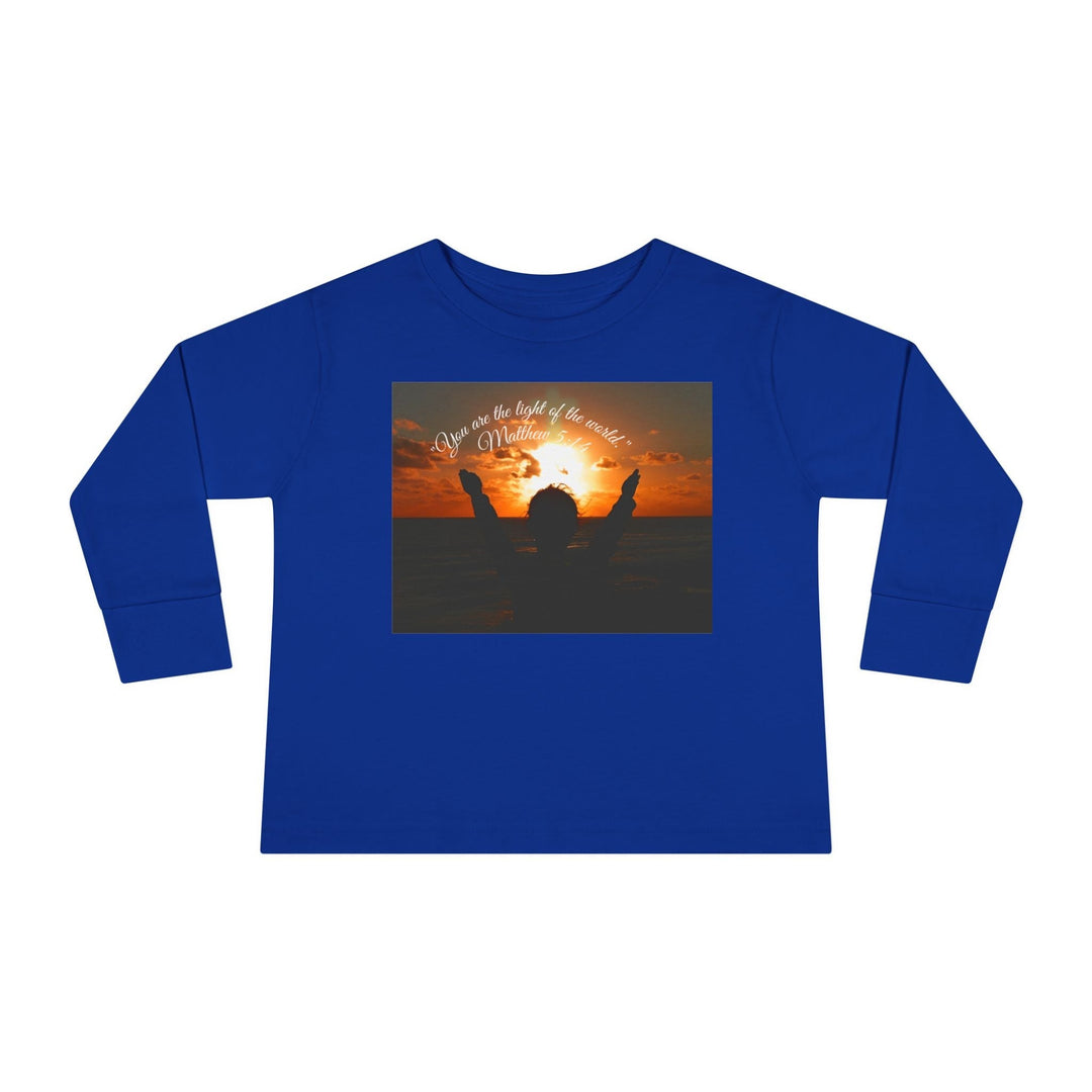 You are the light of the world |Toddler Long Sleeve Tee - Faith Scripture Gift | Gifts Of Words