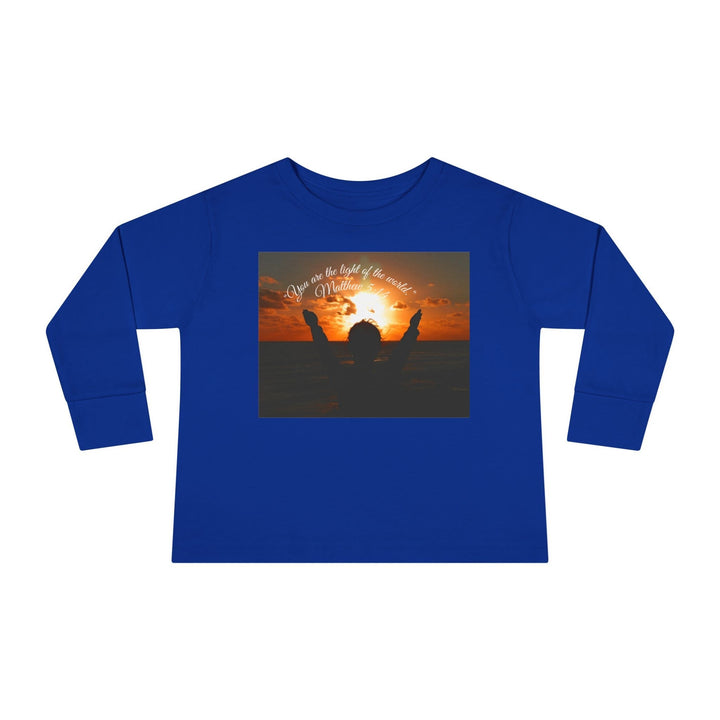 You are the light of the world |Toddler Long Sleeve Tee - Faith Scripture Gift | Gifts Of Words