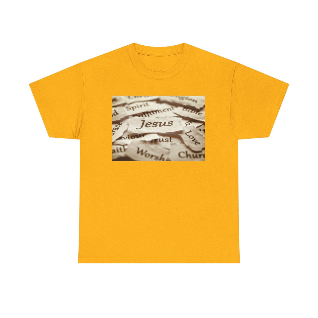 Jesus | Heavy Cotton Tee - Faith Scripture Gift | Gifts Of Words