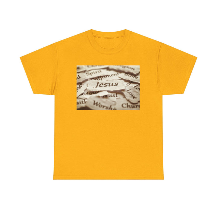 Jesus | Heavy Cotton Tee - Faith Scripture Gift | Gifts Of Words