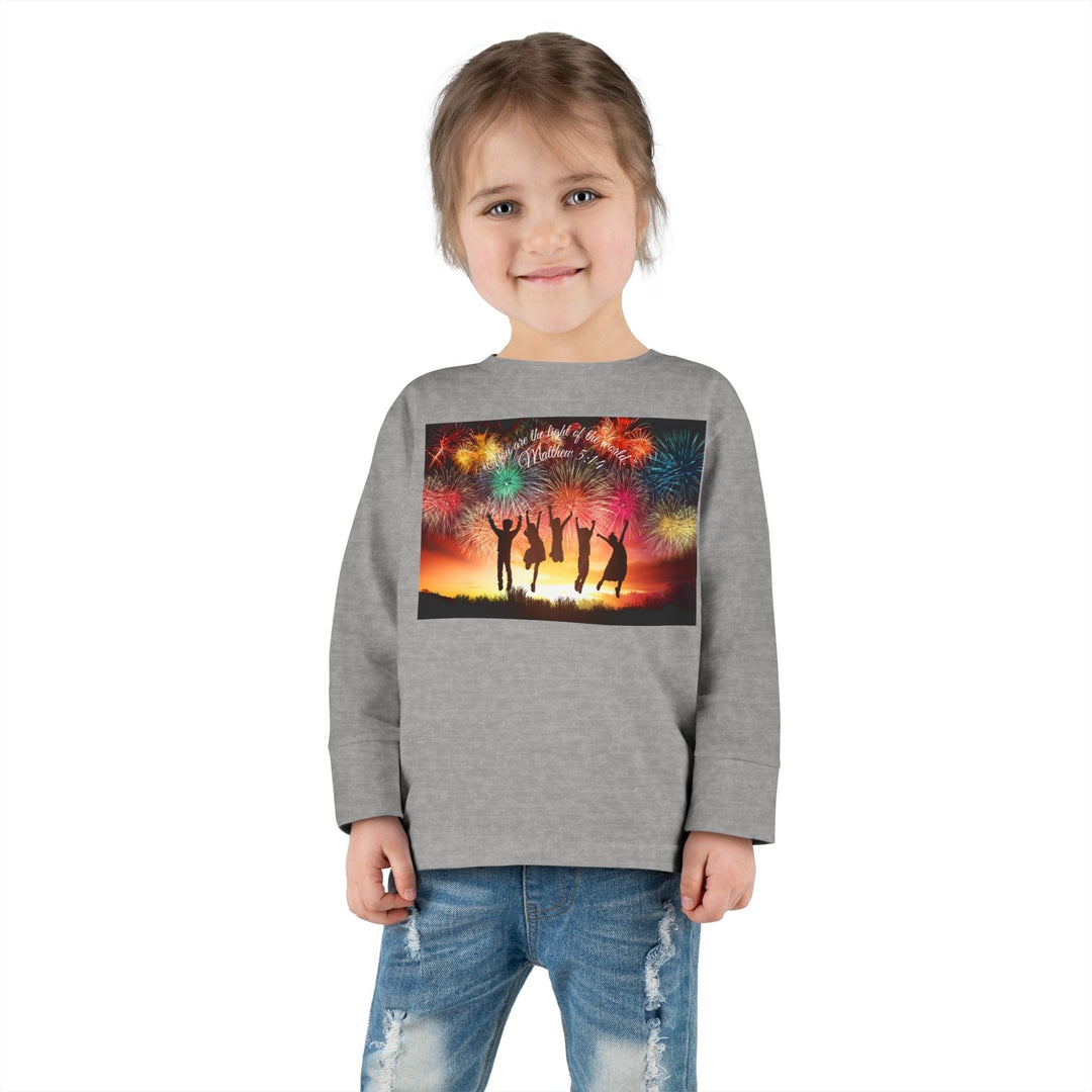 You are the light of the world |Toddler Long Sleeve Tee - Faith Scripture Gift | Gifts Of Words