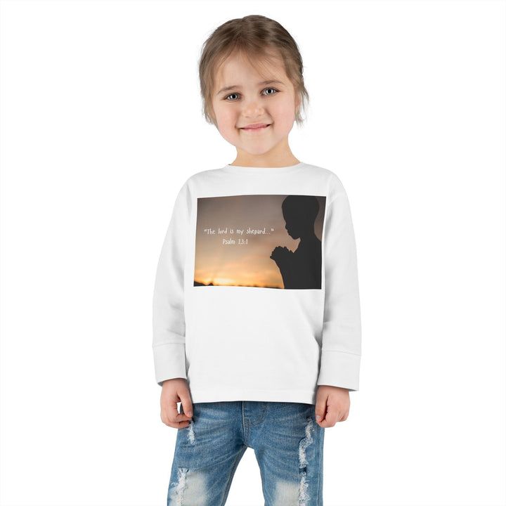 The lord is my shepard |Toddler Long Sleeve Tee - Faith Scripture Gift | Gifts Of Words