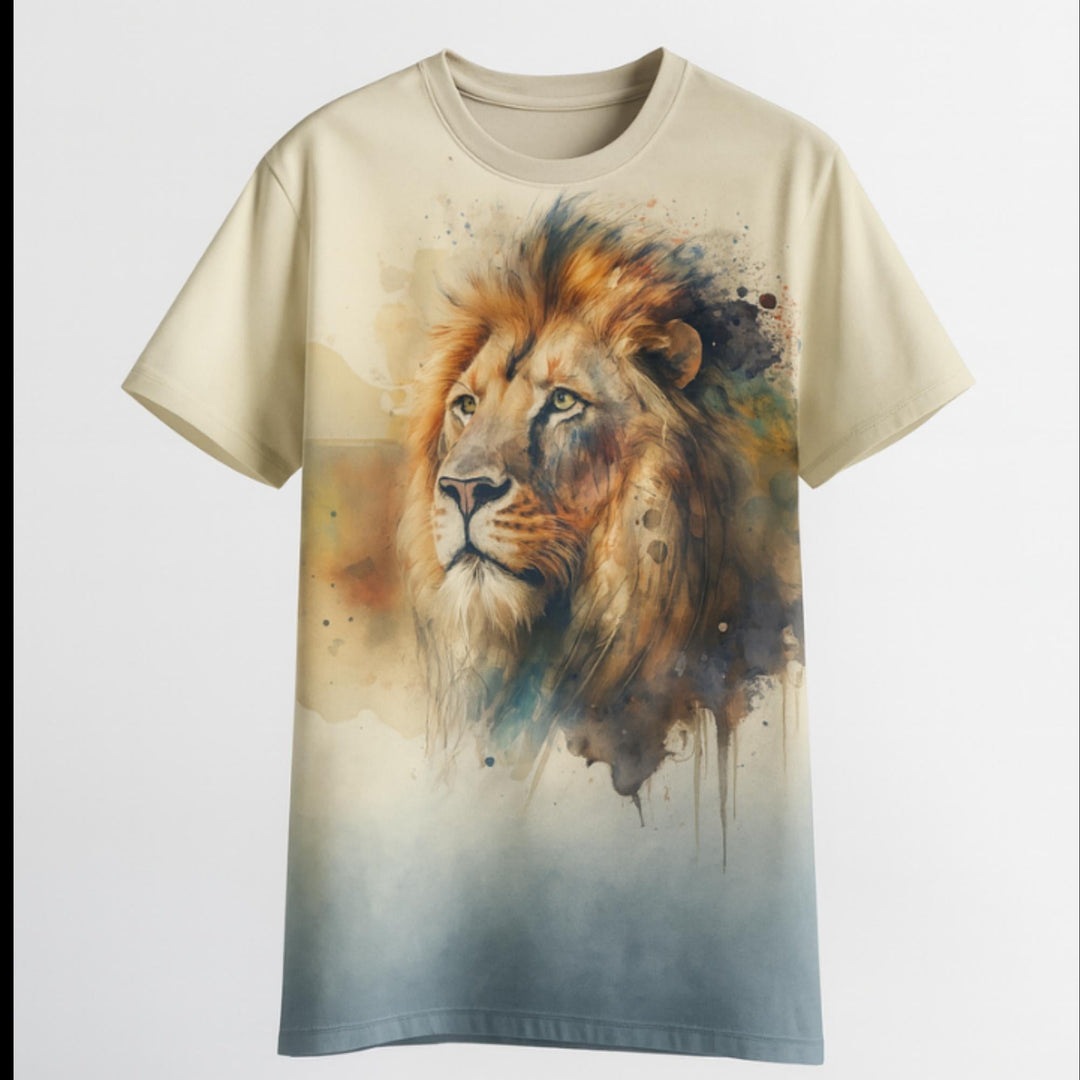 Majestic Lion Artwork – Symbol of Peace and Courage Women's T-shirt - Faith Scripture Gift | Gifts Of Words