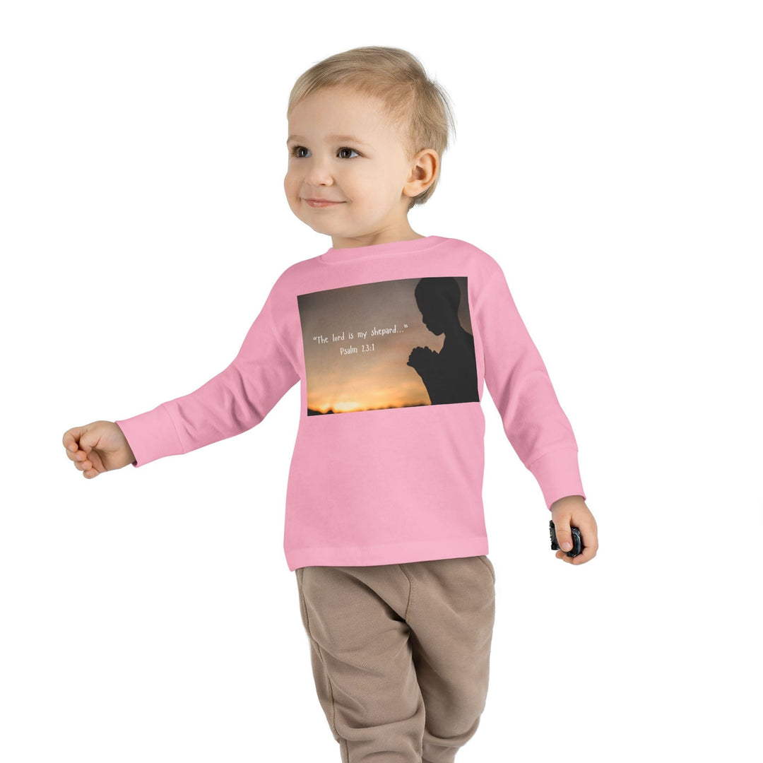 The lord is my shepard |Toddler Long Sleeve Tee - Faith Scripture Gift | Gifts Of Words